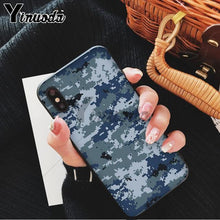 Load image into Gallery viewer, Yinuoda Camouflage Pattern Camo military Army Black Soft Shell Phone Cover for Apple iPhone 8 7 6 6S Plus X XS MAX 5 5S SE XR - My Active Store 