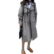Load image into Gallery viewer, Abrigos Spring Autumn 2018 Korean Fashion Double Breasted Mid-long Trench Coat Mujer Loose Belt large size Windbreak Outwear - My Active Store 