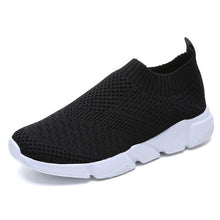 Load image into Gallery viewer, Women Shoes 2019 New Flyknit Sneakers Women Breathable Slip On Flat Shoes Soft Bottom White Sneakers Casual Women Flats Krasovki - My Active Store 