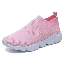 Load image into Gallery viewer, Women Shoes 2019 New Flyknit Sneakers Women Breathable Slip On Flat Shoes Soft Bottom White Sneakers Casual Women Flats Krasovki - My Active Store 