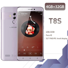 Load image into Gallery viewer, LEAGOO T8s Face ID Smartphone 5.5''FHD Incell RAM 4GB ROM 32GB Android 8.1 MT6750T Octa Core 3080mAh Dual Cams 4G Mobile Phone - My Active Store 