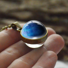 Load image into Gallery viewer, New Personality Fashion Double Side Glass Ball Necklace Earth Planet Pattern Jewelry Galaxy Astronomy Pendant Necklace - My Active Store 
