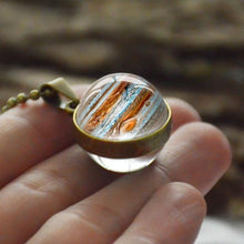 Load image into Gallery viewer, New Personality Fashion Double Side Glass Ball Necklace Earth Planet Pattern Jewelry Galaxy Astronomy Pendant Necklace - My Active Store 