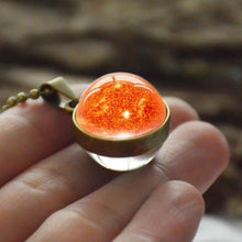 Load image into Gallery viewer, New Personality Fashion Double Side Glass Ball Necklace Earth Planet Pattern Jewelry Galaxy Astronomy Pendant Necklace - My Active Store 