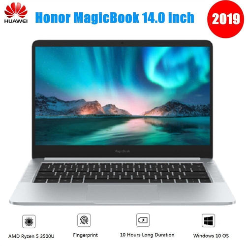 2019 Huawei Honor MagicBook Notebook 14 inch Windows 10 AMD Ryzen 5 3500U 8GB 256GB/512GB SSD Radeon Vega 8 Fingerprint Laptop - My Active Store 