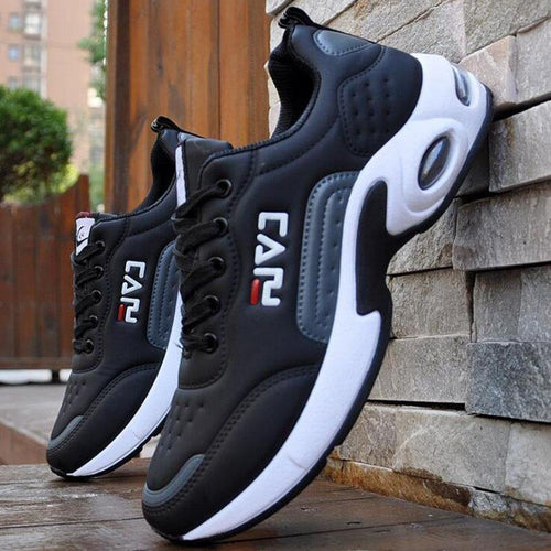 2019 New Men's Casual Shoes Shock Absorption Cushion Shoes Campus Wind Non-Slip Shoes Leather Stitching Men's Casual Shoes - My Active Store 