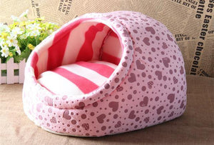 Pet cat dog bed house nest dog house cat bed kennel pet warm princess bed dog beds for small medium dogs cat house washable - My Active Store 