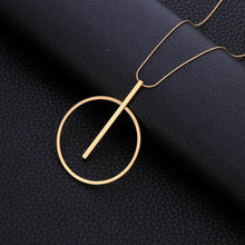 Load image into Gallery viewer, Simple Big Round Pendant Necklace Women Minimalist Gold Circle Long Necklace Elegant Collier femme 2019 Fashion Jewelry Her Gift - My Active Store 